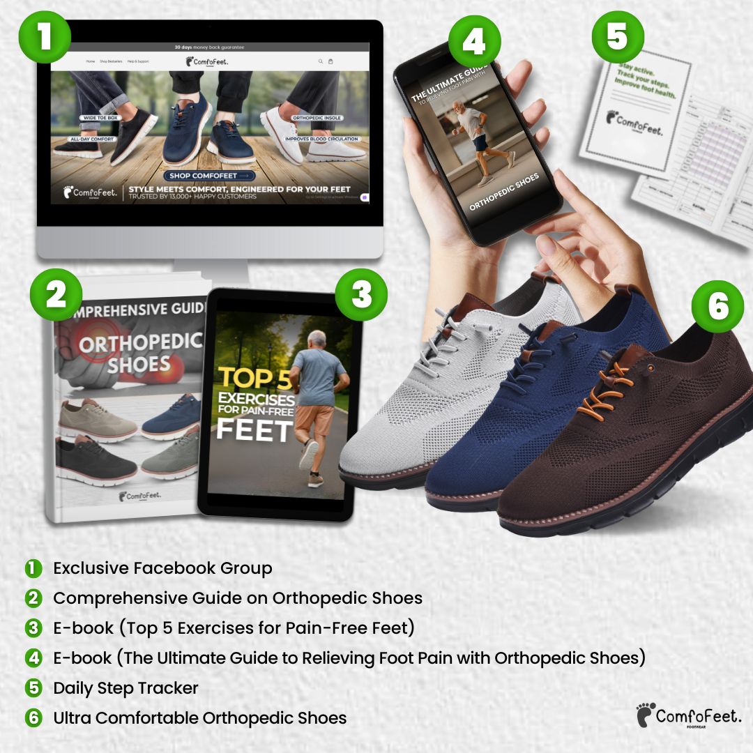 Ultra Comfy - Healthy and Supportive Walking Shoes Navy (Black Sole Edition)