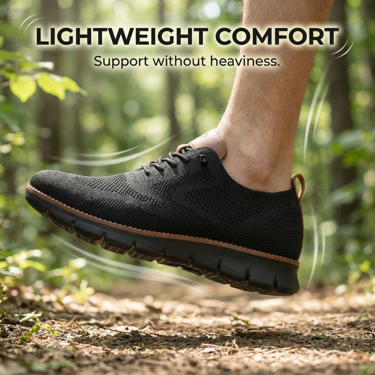 Ultra Comfy - Healthy and Supportive Walking Shoes Brown (Black Sole Edition)
